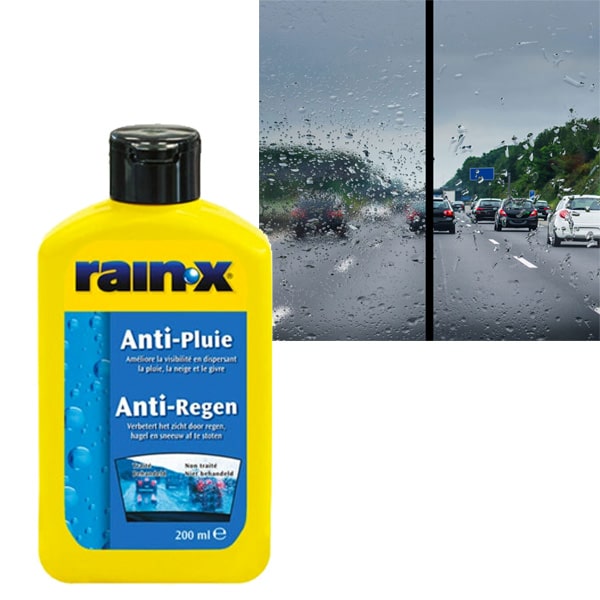 Rain-X Pack Anti-Pluie et Anti-Buée Pare-Brise Voiture, Vitres Salles de  Bains 2 x 200ml