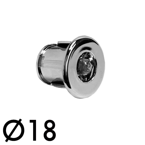 Mini Spot LED 12V 0,6W 18mm encastrable - Équipement caravaning