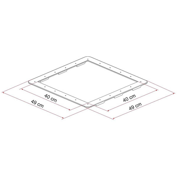 Cadre Adaptateur lanterneau 40x40 Ducato