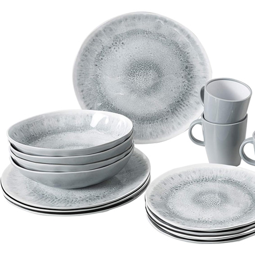 Assiette creuse Melamine Pearl base anti-drapante