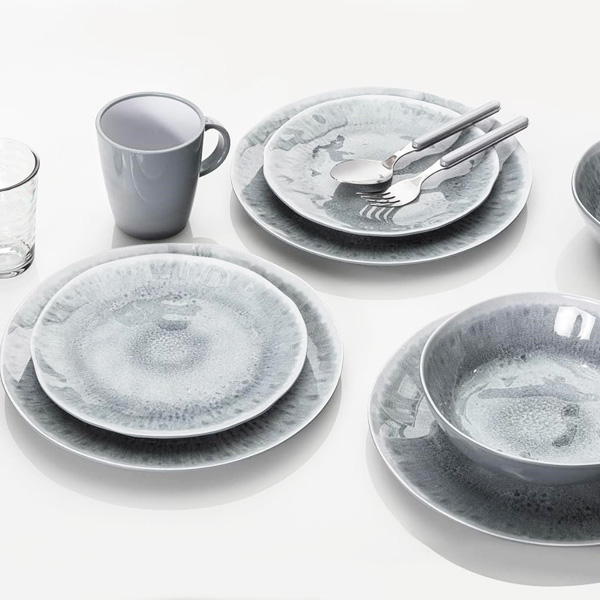 Assiette  dessert Melamine Pearl base anti-drapante