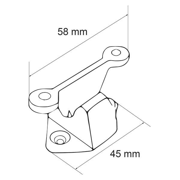 Arrt de porte en plastique noir