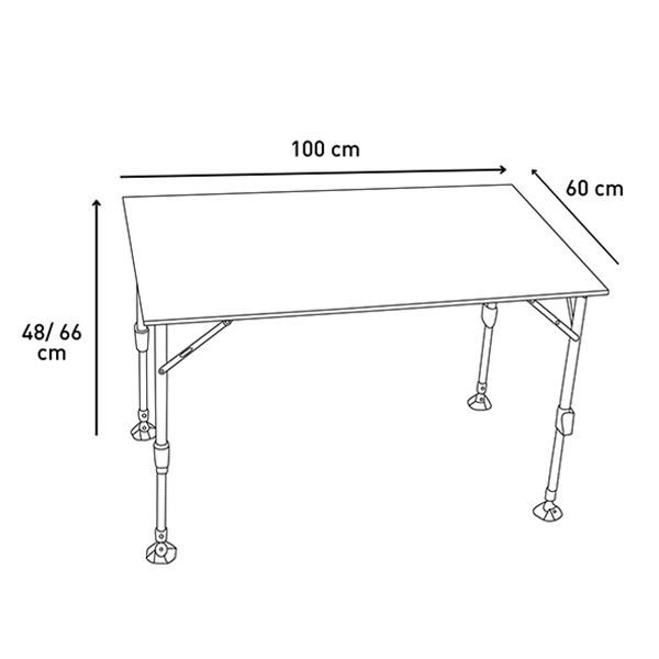 Table de camping Bambou Trigano 4 plis 100X60