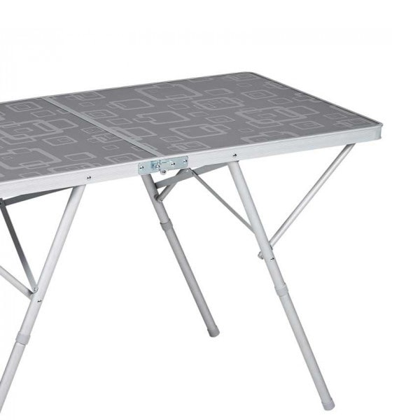 Table de camping valise Premium Grise 120x60cm