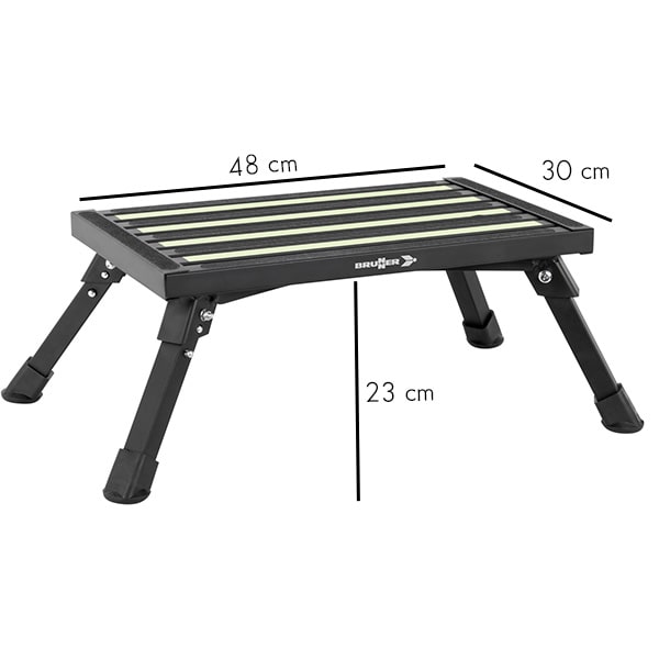 Marchepied Alu Pliant Go Step Black Fluo Brunner 