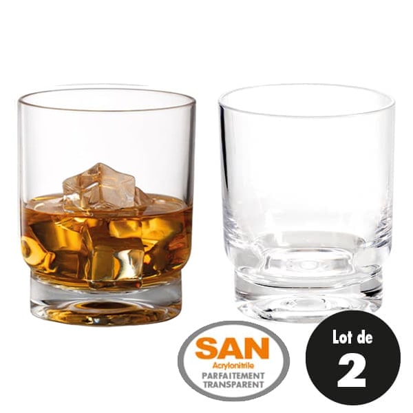 Lot de 2 verres  whisky KAPTIM 25cl 
