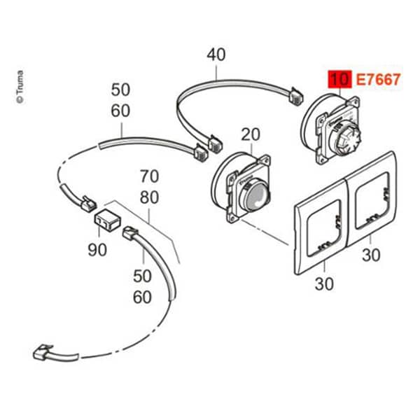 Bouton de commande CP Classic Truma