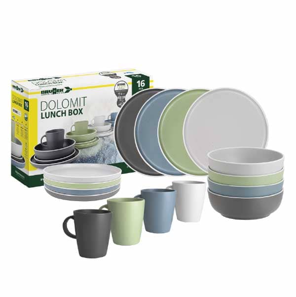 Lot de vaisselle Mlamine DOLOMIT anti-drapant