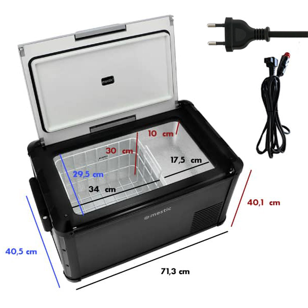 Glacire 35L  compression 12/24V et 230V MESTIC MCCP-35 AC/DC