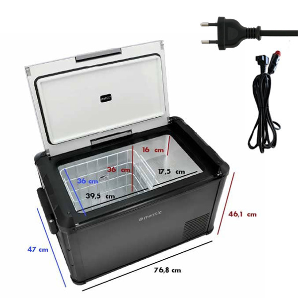 Glacire 60L  compression 12/24V et 230V MESTIC MCCP-60 AC/DC