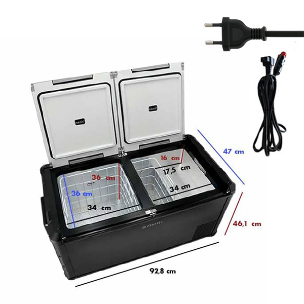 Glacire 75L  compression Dual Zone 12/24V et 230V MESTIC MCCP-75 AC/DC