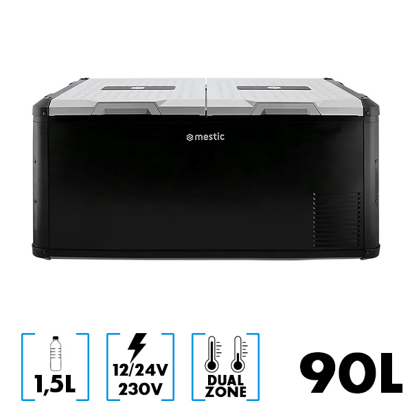 Glacire 90L  compression Dual Zone 12/24V et 230V MESTIC MCCP-90 AC/DC