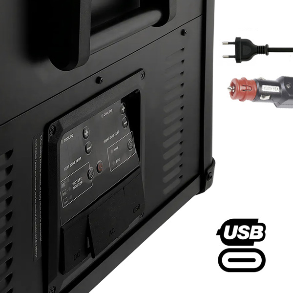 Glacire 90L  compression Dual Zone 12/24V et 230V MESTIC MCCP-90 AC/DC