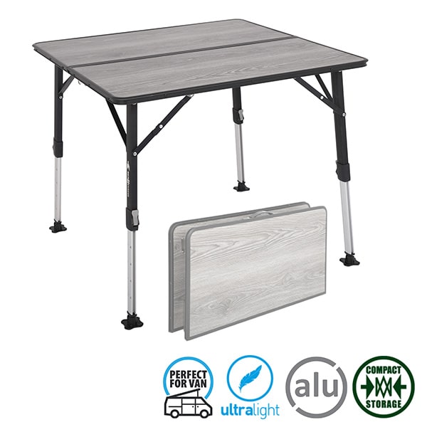 Table ultra lgre ELUTOP COMPACK Brunner 80x80cm