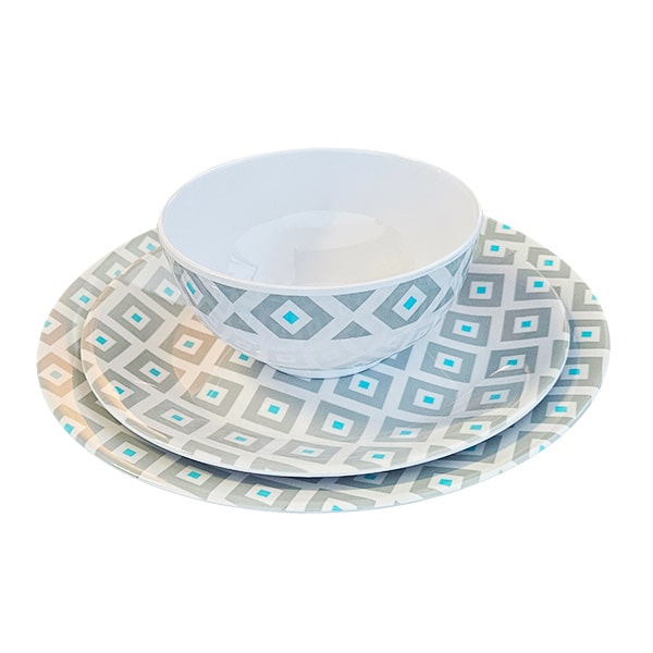 Lot de vaisselle M�lamine MILDA