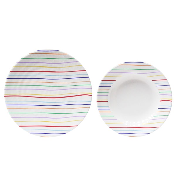 Lot de vaisselle Mlamine STRIPES anti drapant