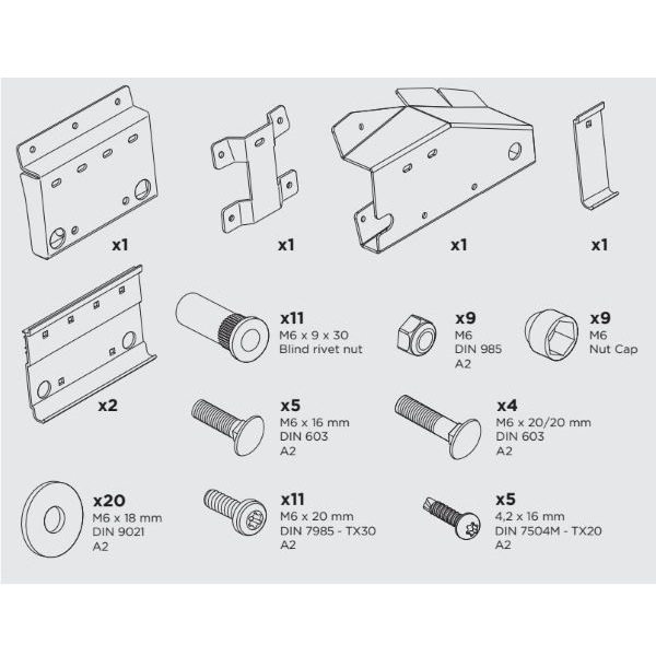Adaptateur Store Thule 5200 Ford Transit H3