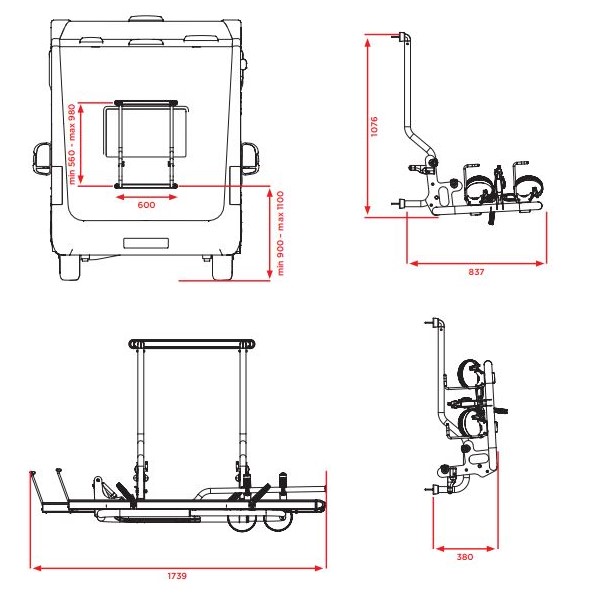 Porte-vlos inclinable BR SYSTEMS Bike Glide