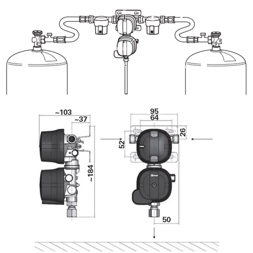 Duocontrol CS Truma Vertical Noir Reconditionn 