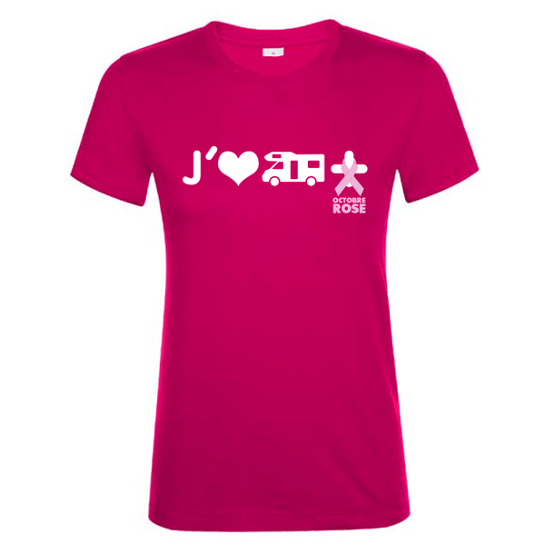 TShirt Femme Camping-car Plus srie limite Octobre Rose