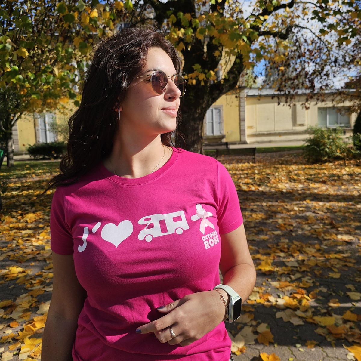 TShirt Femme Camping-car Plus srie limite Octobre Rose