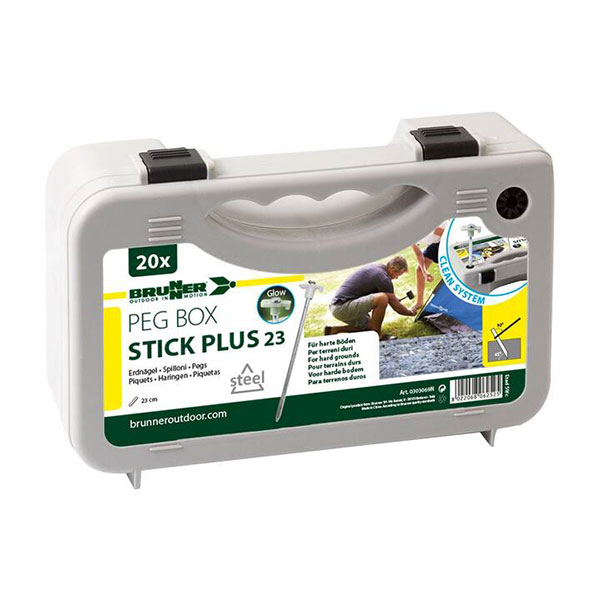 Lot 20 piquets de sols 23cm Stick Plus Brunner