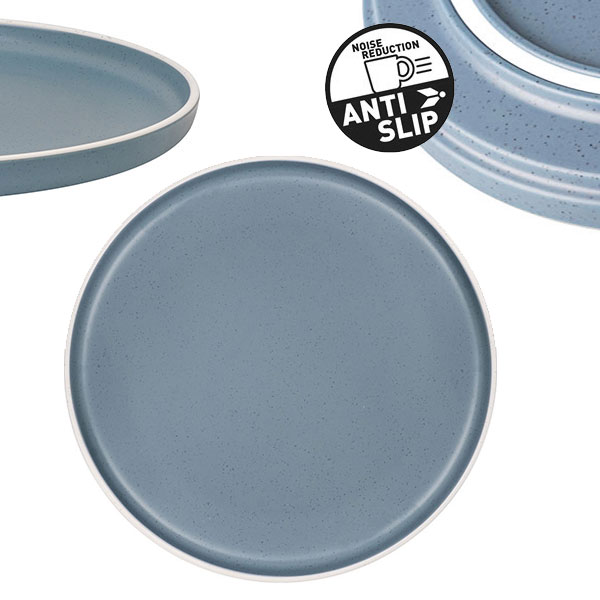 Assiette plate Mlamine 25cm DOLOMIT Bleue