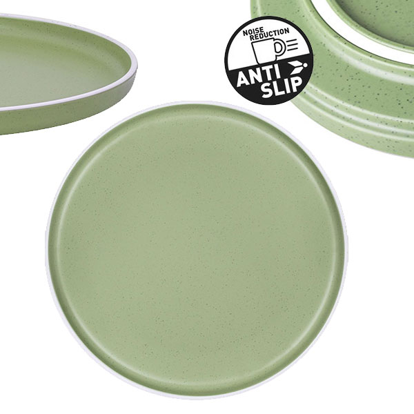 Assiette plate Mlamine 25cm DOLOMIT Verte