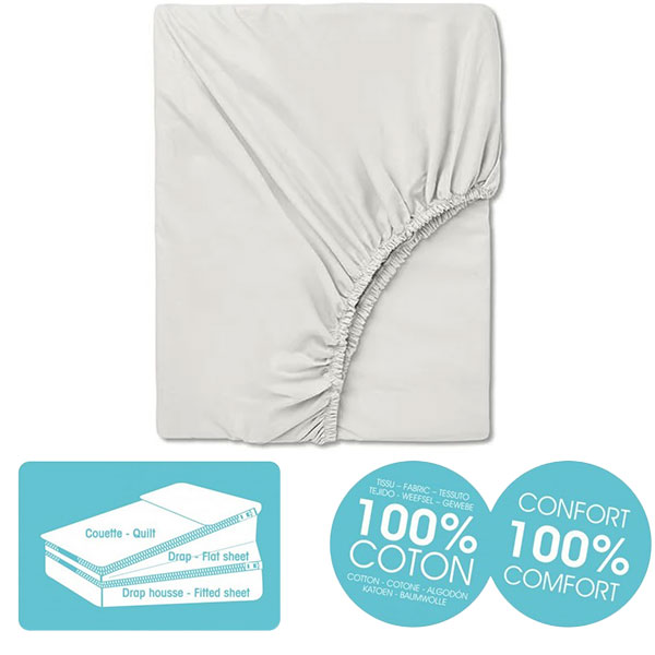 Drap housse lit central 160x200 lit-tout-fait VIA MONDO
