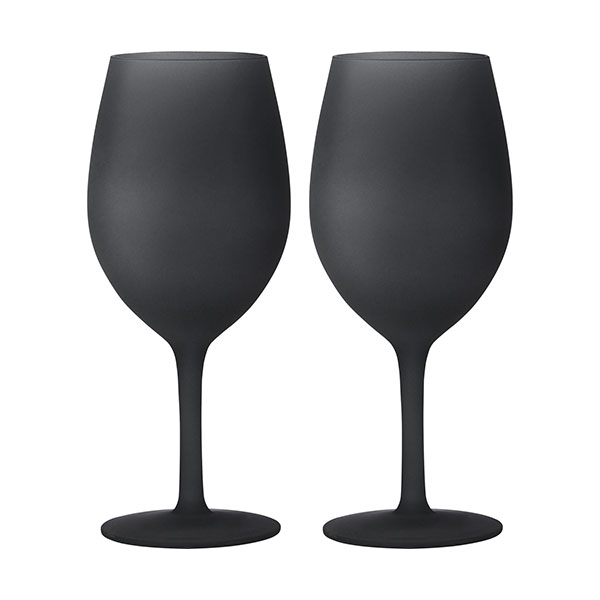 Lot de 2 verres  vin Satin noir Polycarbonate 60 cl