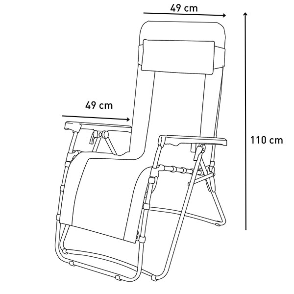 Fauteuil relax alu S TRIGANO