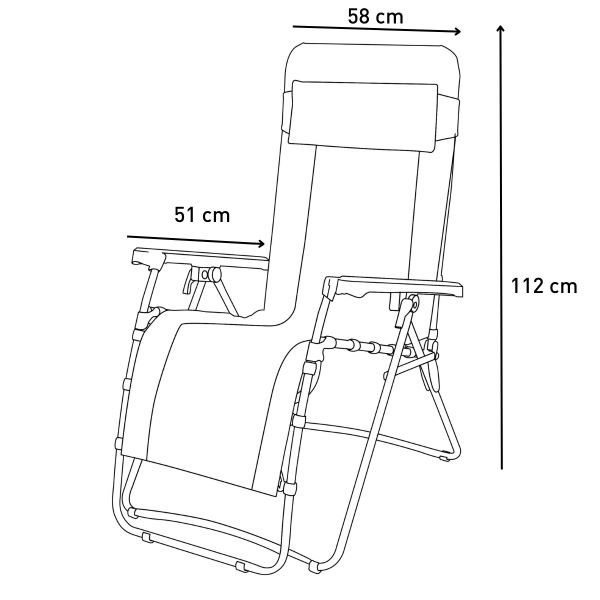 Fauteuil relax alu XL TRIGANO