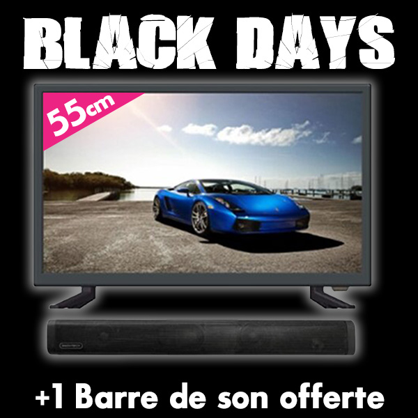 TV LED Full HD 55cm SEEVIEW + Barre de son bluetooth 48cm INOVTECH