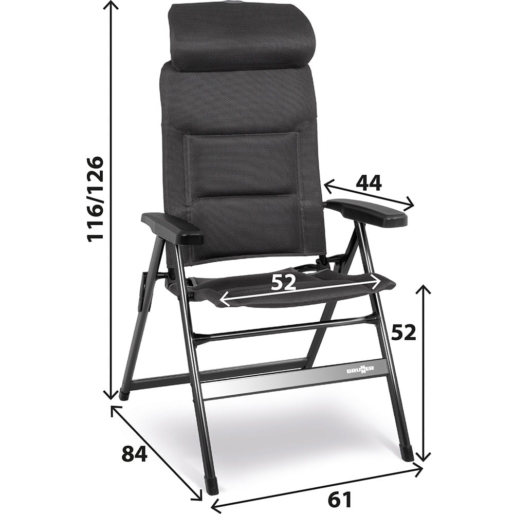 Fauteuil inclinable alu Aravel H2L L BRUNNER