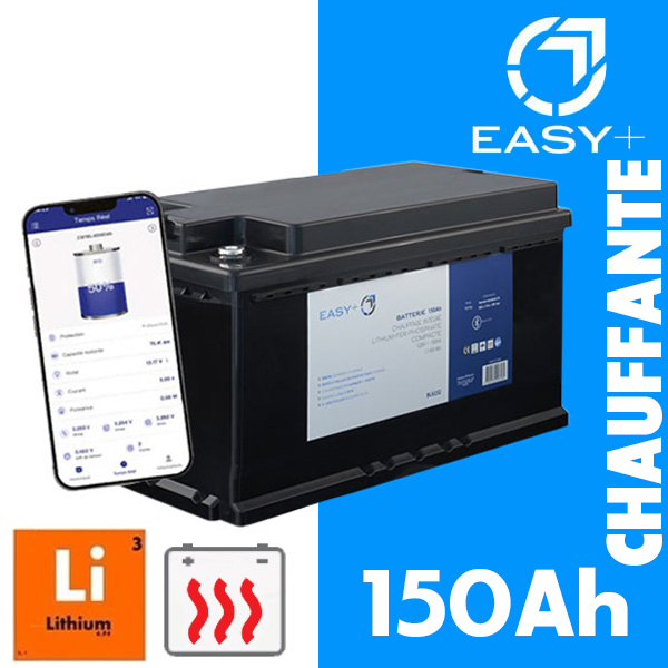 Batterie Lithium 12V EASY+ 150AH avec Chauffage