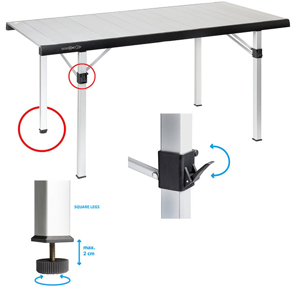 Table Ultra Legre TITANIUM QUADRA NG 6 Brunner