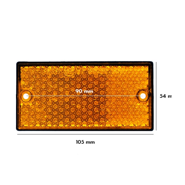 Remorque CATADIOPTRE RECTANGLE VISSER ORANGE