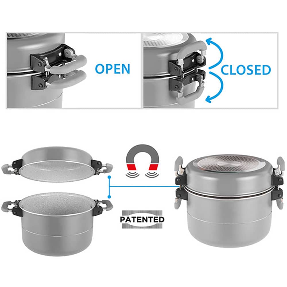 Popote alu Ceramic Fusion Magnetic 22cm 7+1