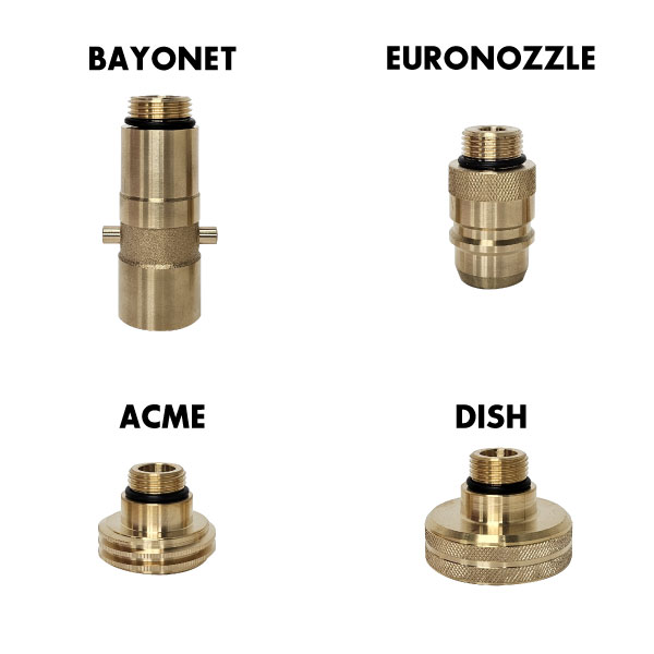 Kit 4 adapteurs gaz GPL EUROPE DREHMEISTER CAMPKO
