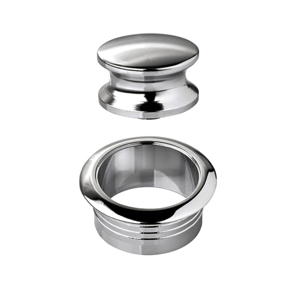 Bouton + rosace 20mm chrom