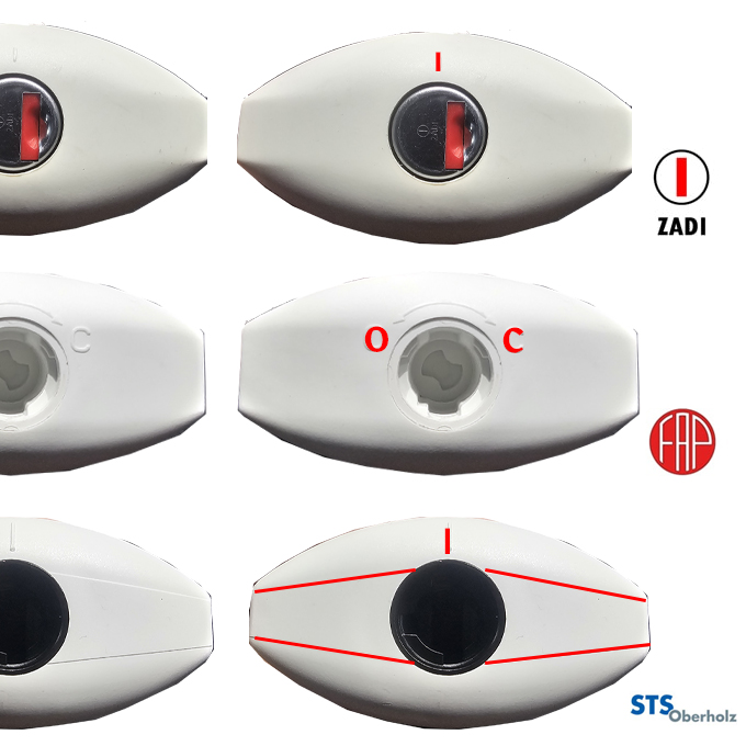 Serrure � compression STS Ellipse blanc