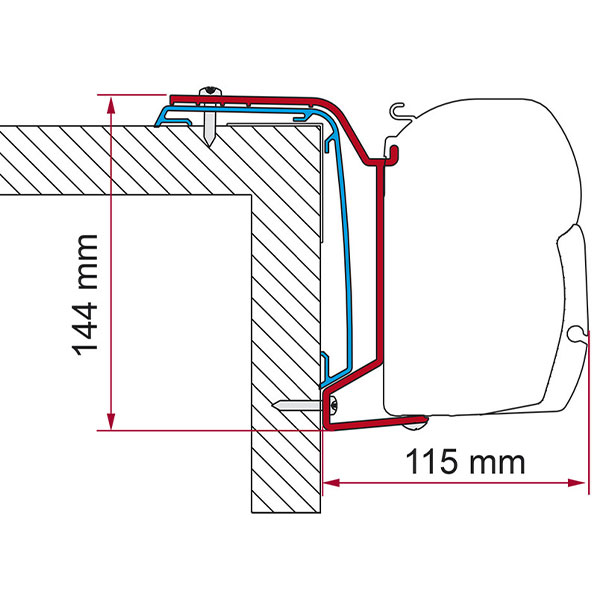 Adaptateur store Fiamma F45 Rapido S6 depuis 2024