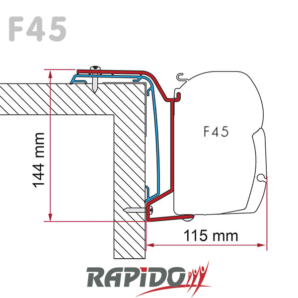Adaptateur store Fiamma F45 Rapido S6 depuis 2024