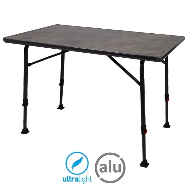 Table camping ultra lgre nid d'abeille Trigano 116x71cm 