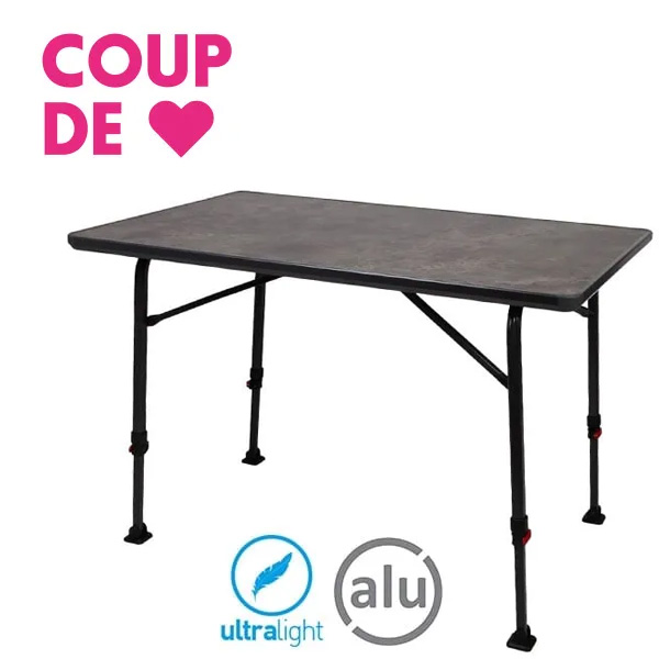 avis sur Table camping ultra lgre nid d'abeille Trigano 116x71cm 
