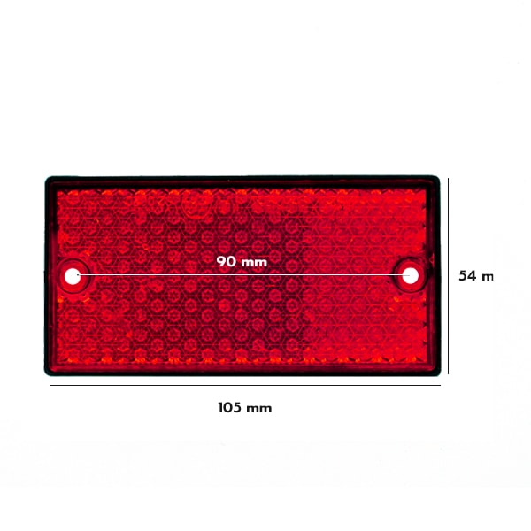 catadioptre rectangulaire 105x54mm rouge