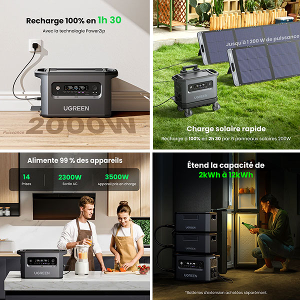 Station lectrique portable 2200W Ugreen GS2200