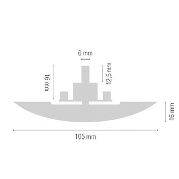 Poigne intrieure argent 10,5 cm