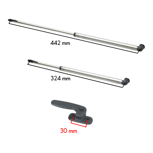 Compas de fentre  clipser Dometic Seitz S4 600 mm - La paire
