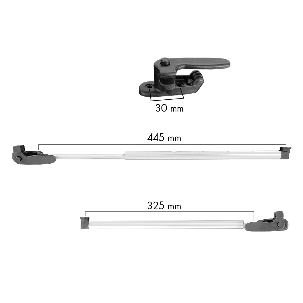 Compas de fen�tre � clipser Dometic Seitz S4 600 mm - La paire